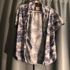 Tropical flower& fern shirt